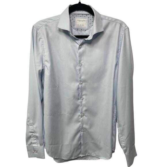 Denim & Flower by Ricky Singh Long Sleeve Button-Up Shirt Light Blue Mens Size S - Picture 1 of 10